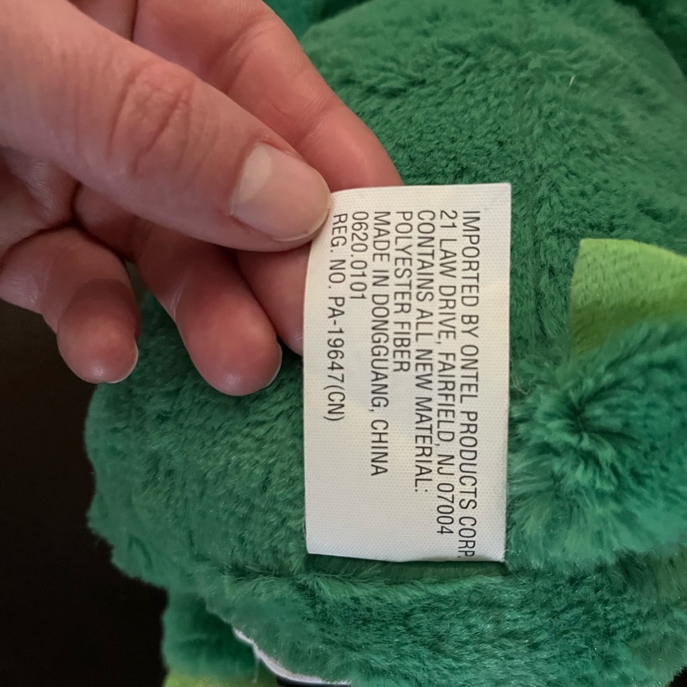 Vintage Plush Green Dragon Star Belly Nightlight Stuffed Toy - Picture 9 of 15